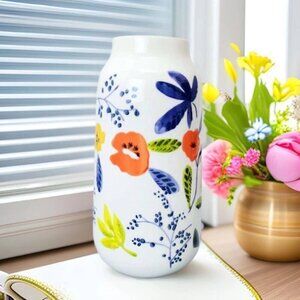 Artistic Ceramic Vase – Floral Pop Design